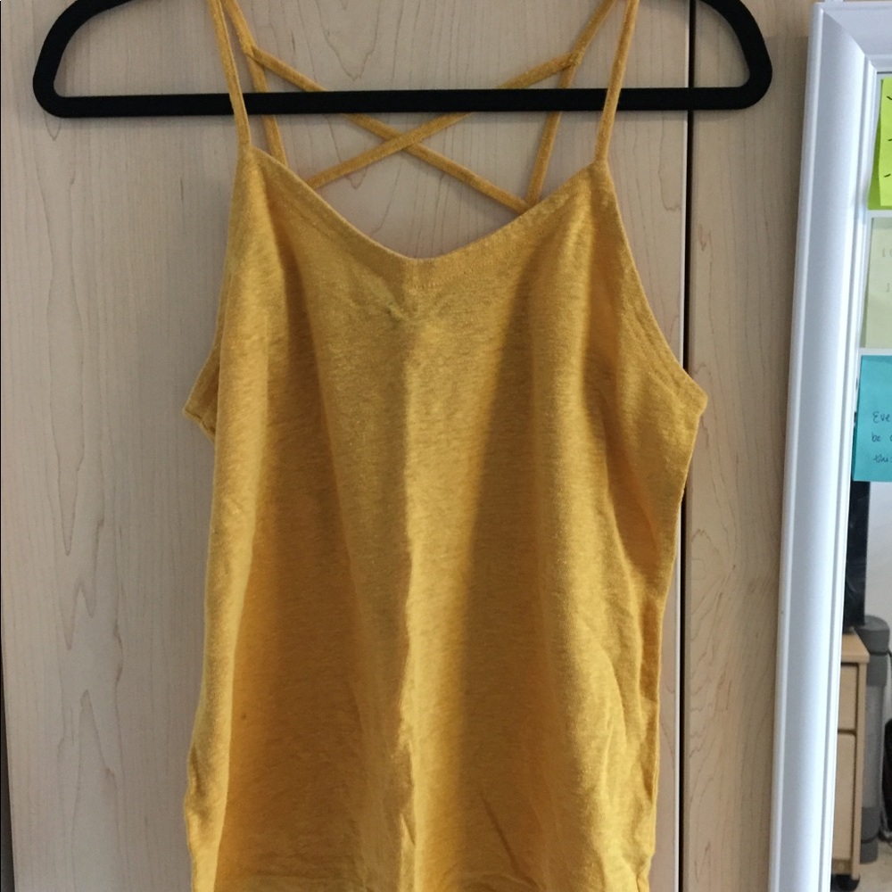 Yellow Tank top with Strappy Back